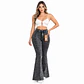 9364 | Flare Grafito Nevado Linea Frontal Tiro Alto Elasticado con Push-Up - Miniatura 1