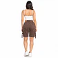 J1514 | Short Bermuda Tiro Alto Chocolate con Push-Up - Miniatura 2
