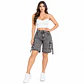 J1511 | Short Bermuda Tiro Alto Gris Nevado con Push-Up - Miniatura 1