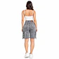 J1513 | Short Bermuda Cargo de Mezclilla Gris Nevado con Push-Up - Miniatura 2