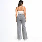J9376 | Wide Leg Mezclilla Linea Frontal Gris Jaspeado Tiro Alto con Push-Up - Miniatura 2