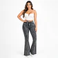 9371 | Flare Elasticado Grafito Acid Wash Tiro Alto con Push-Up - Miniatura 1