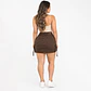 J3066 | Falda Cargo Mezclilla Tiro Alto Marrón Chocolate con Push-Up - Miniatura 2