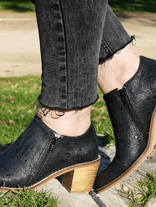 Campero Taco Negro Estampado 