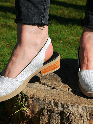 Zapato Correa China Blanco Print