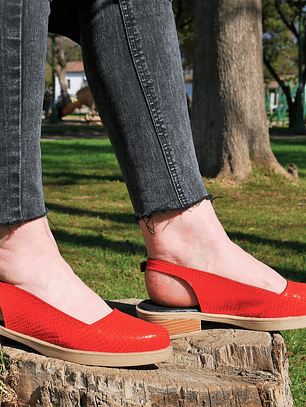 Zapato Correa China Rojo 