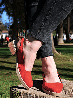 Zapato Correa China Rojo 