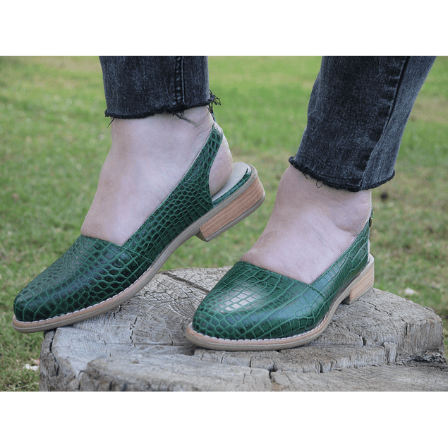 Zapato Correa China Verde