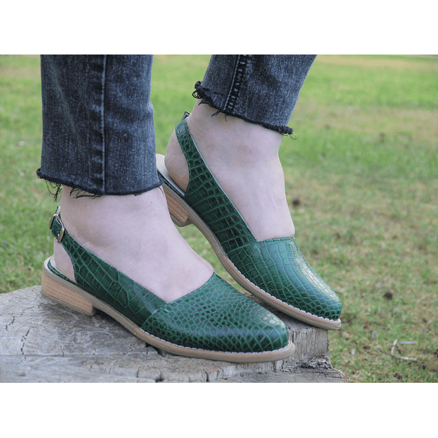 Zapato Correa China Verde