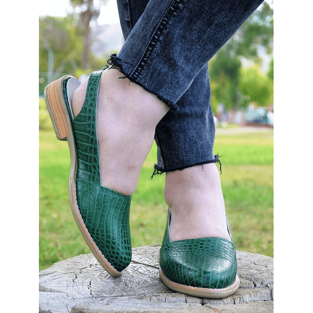 Zapato Correa China Verde