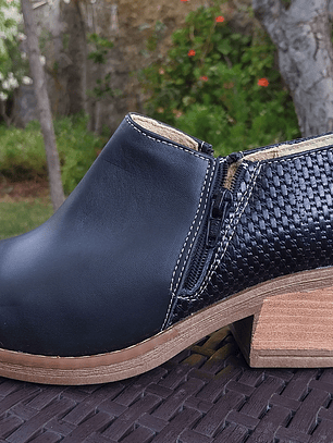 Taco 2 Cierres Negro Textura