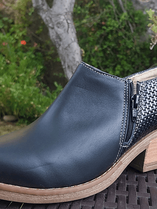 Taco 2 Cierres Negro Textura