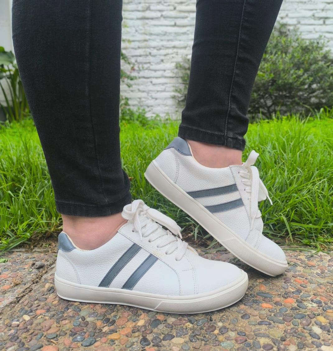 Zapatilla Blanco/azul Via Franca Art. 5lxd65412wb