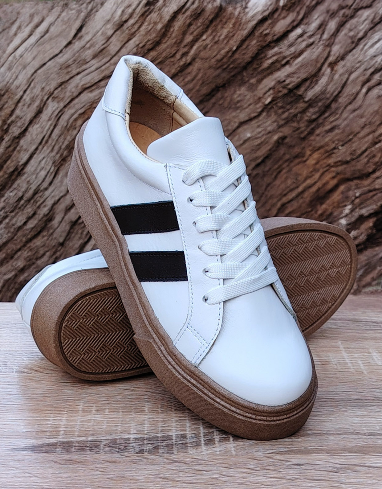 Zapatilla Blanco PL Café