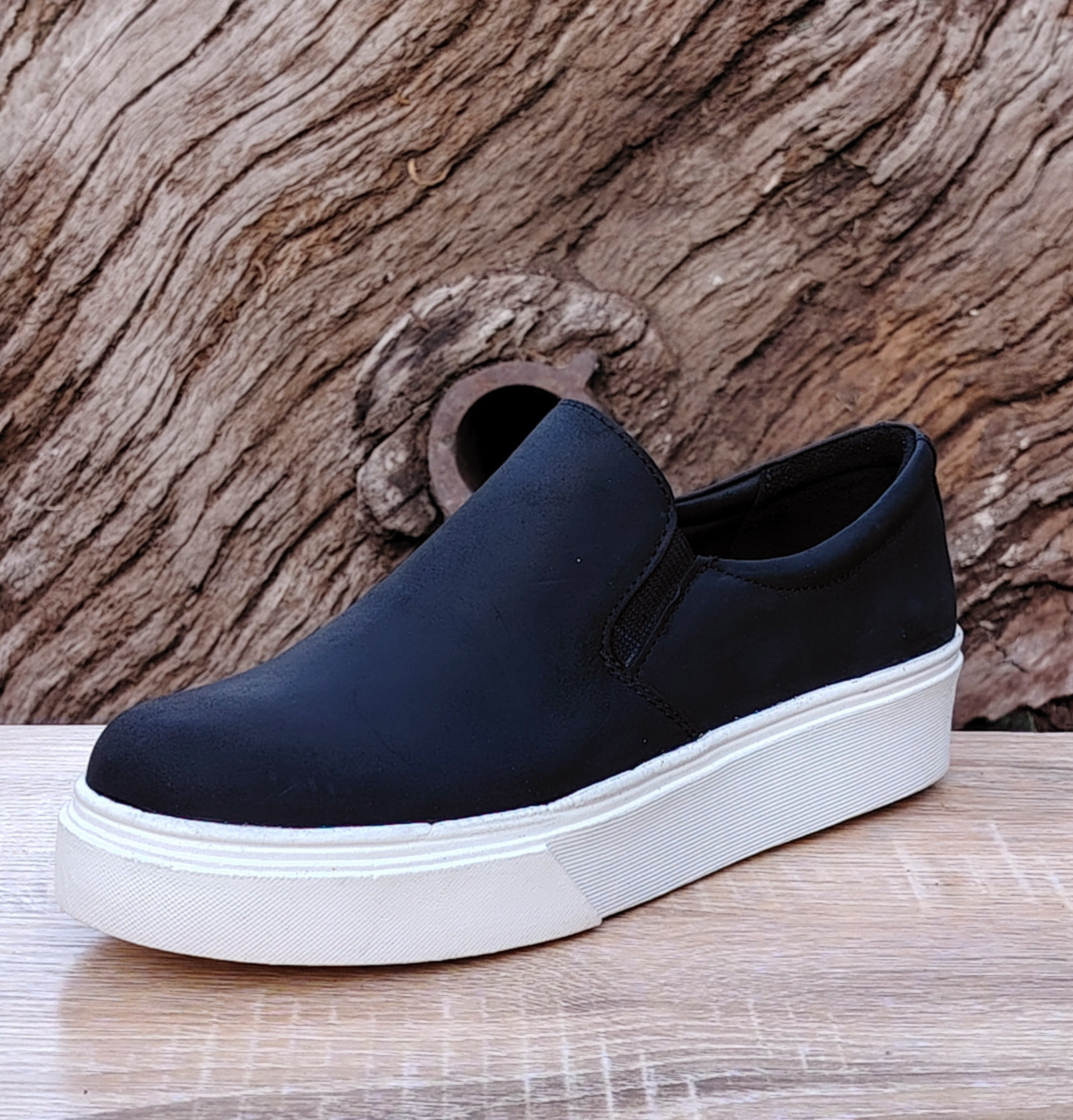 Zapatilla Elástico Negro