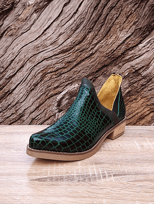 Abierto Verde Estampado