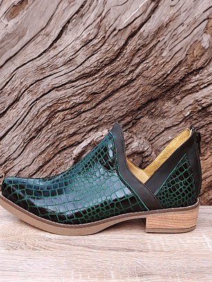 Abierto Verde Estampado