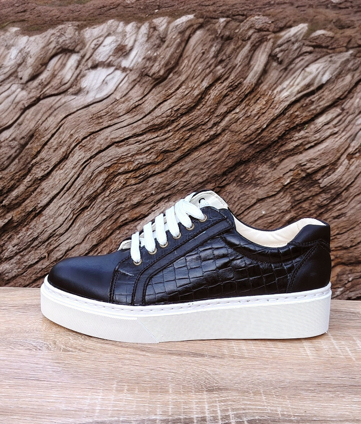 Zapatilla Negro Estampado