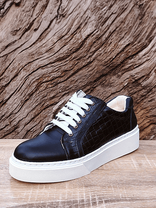 Zapatilla Negro Estampado