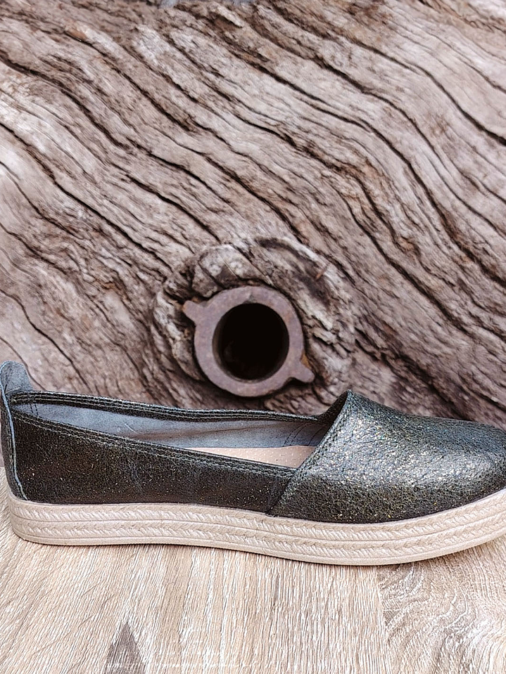 Alpargata Verde Metalizado 2