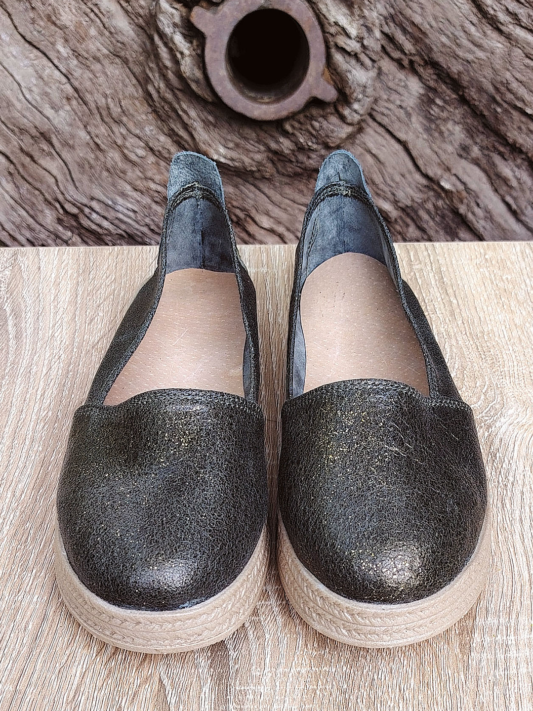 Alpargata Verde Metalizado 4