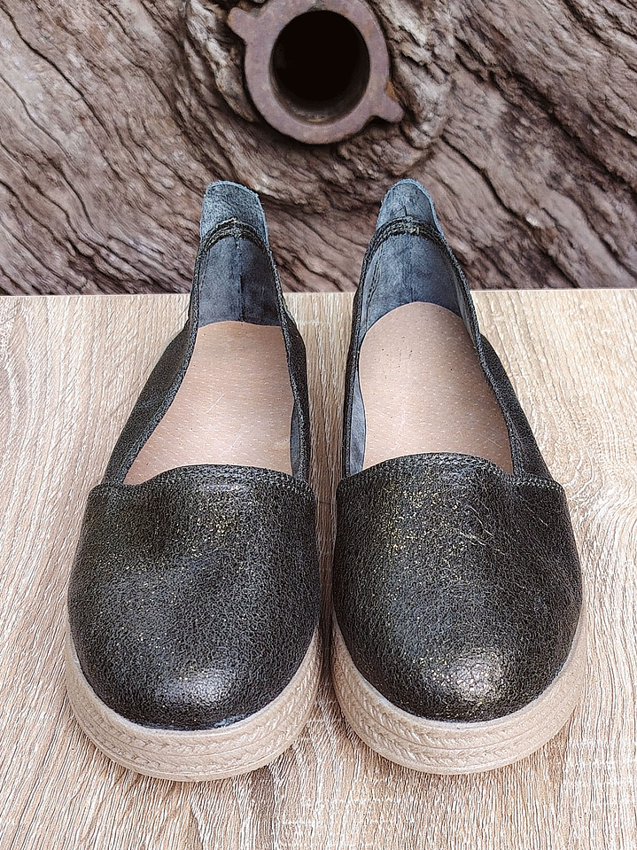 Alpargata Verde Metalizado 4