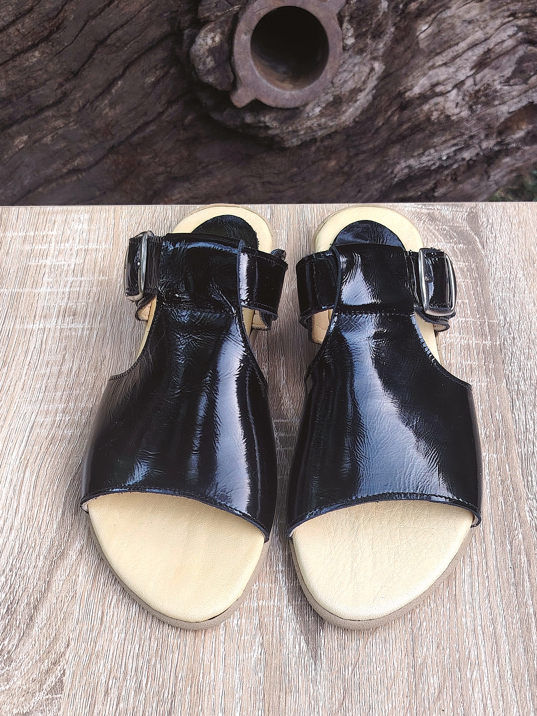 Sandalia Correa Negro PL Café 2