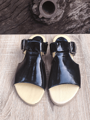 Sandalia Correa Negro PL Café