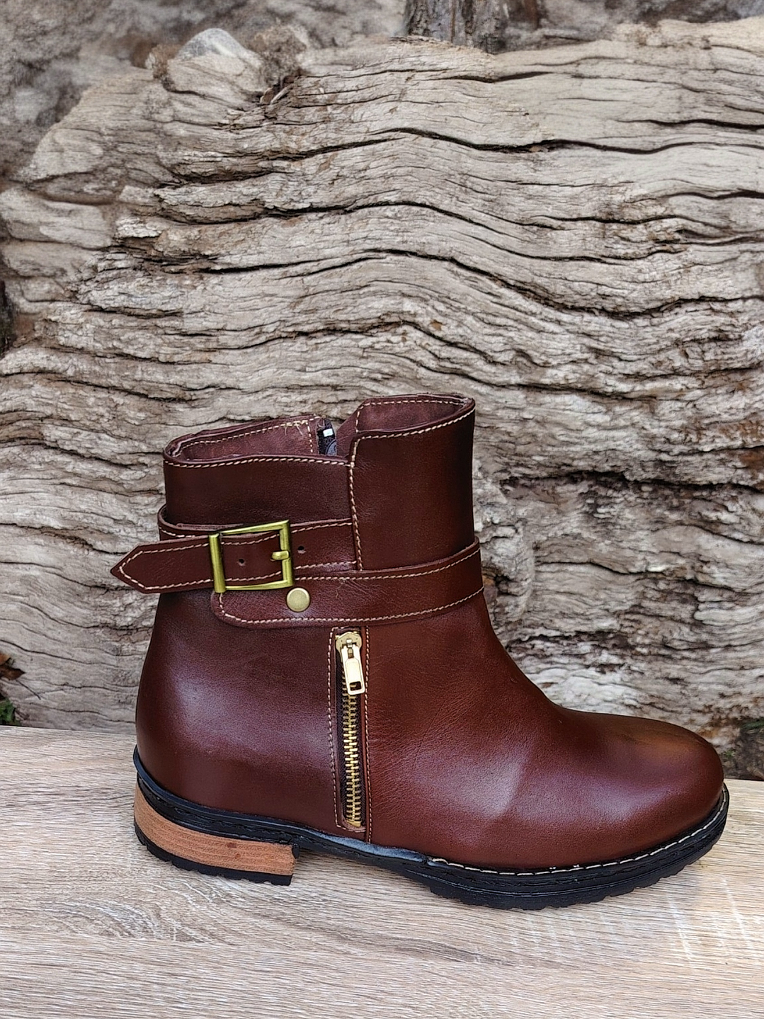 Botín Cierre Correa Café 1