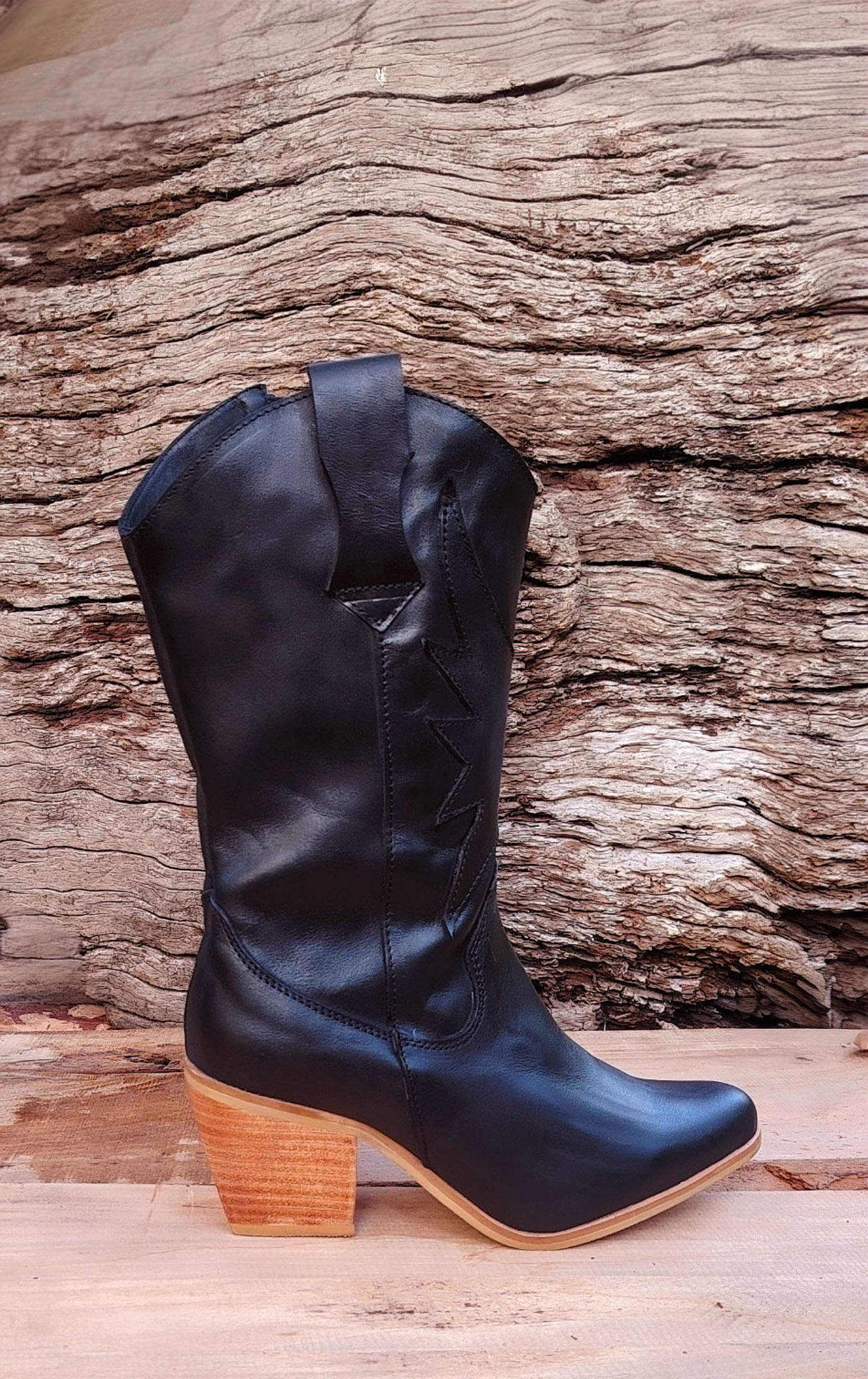 Bota Vaquera Negro Vía Franca Mujer Art: 5CC248BLACK