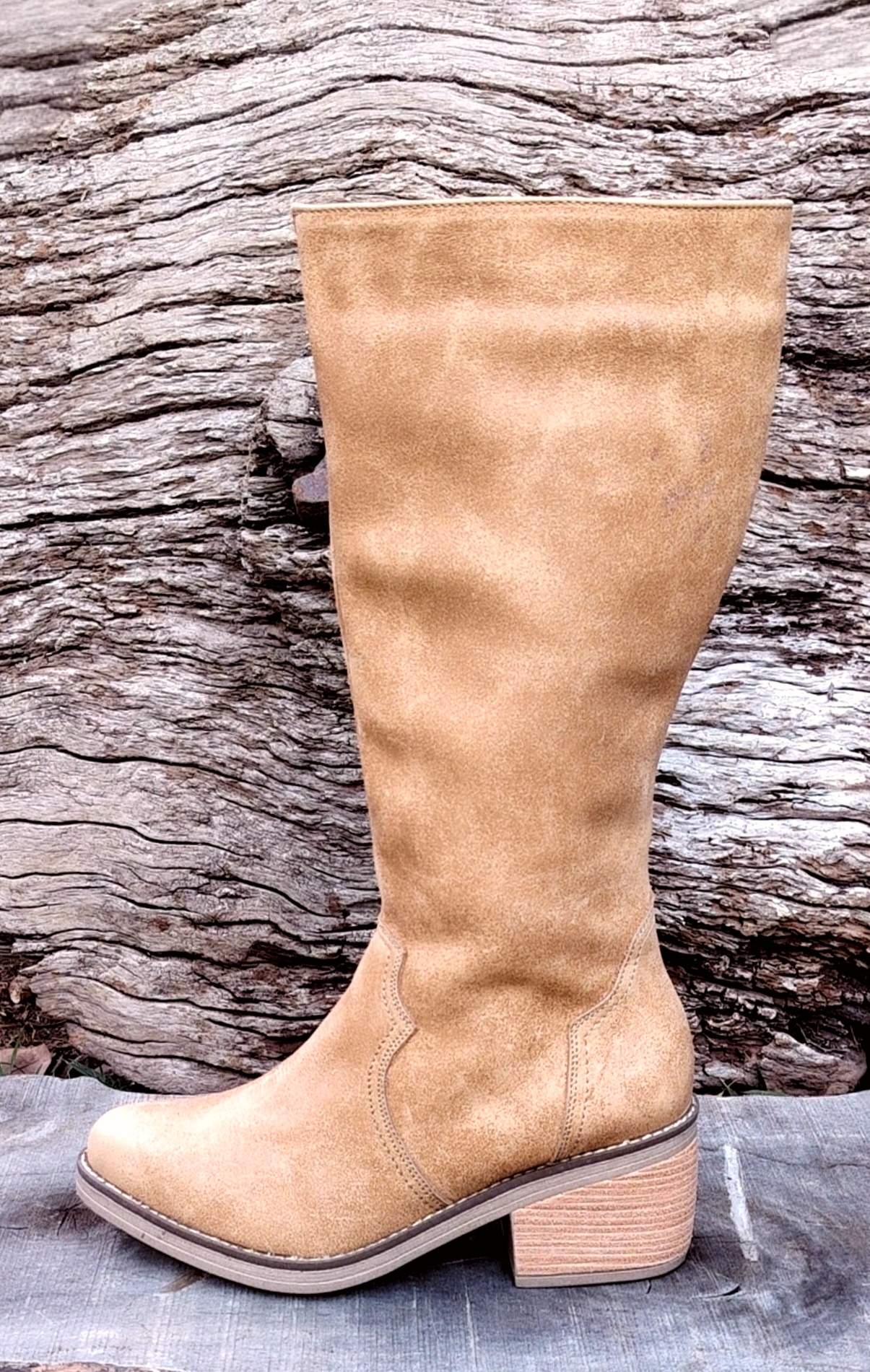 Bota Taco Nude