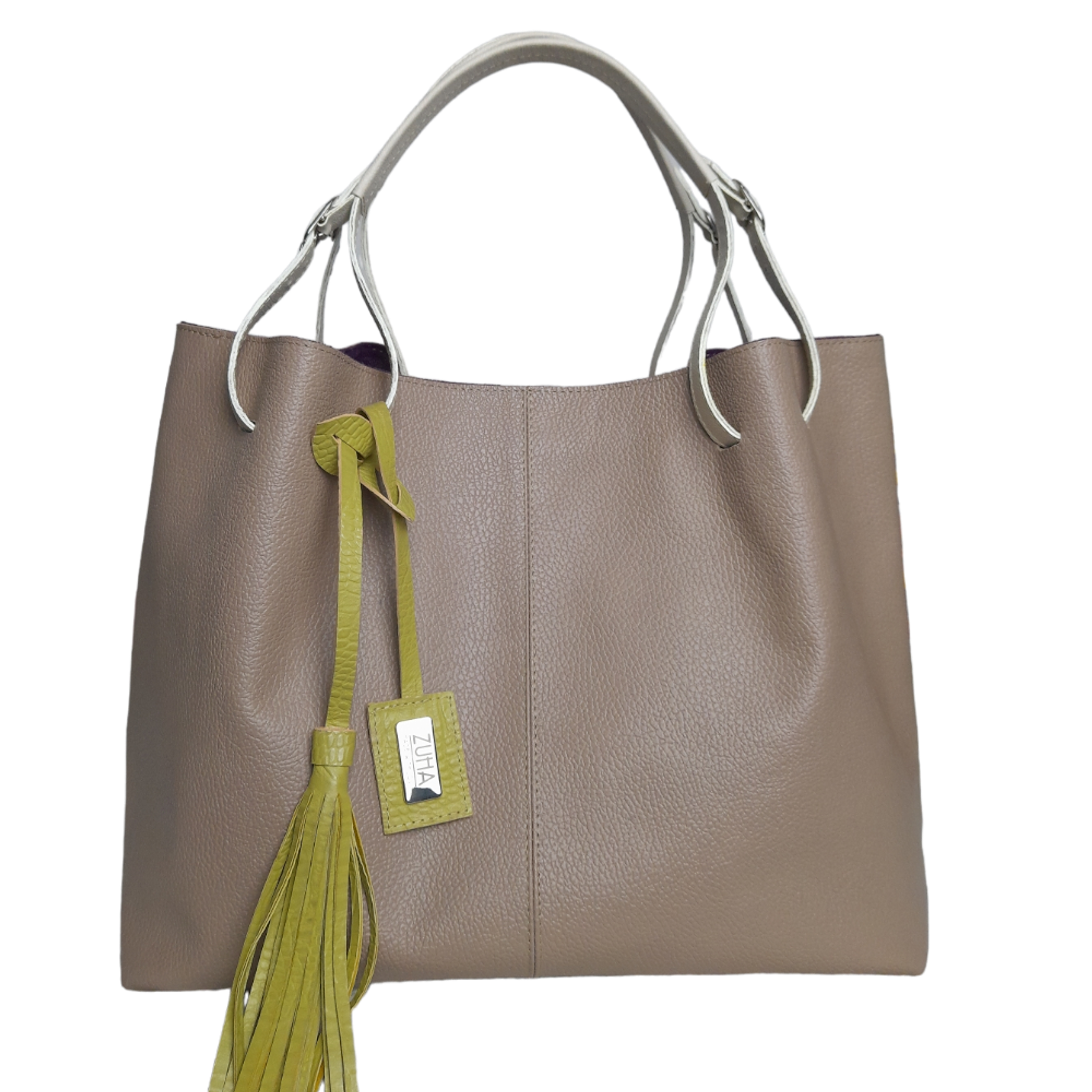 Bolso en cuero para mujer Adelle Taupe 2