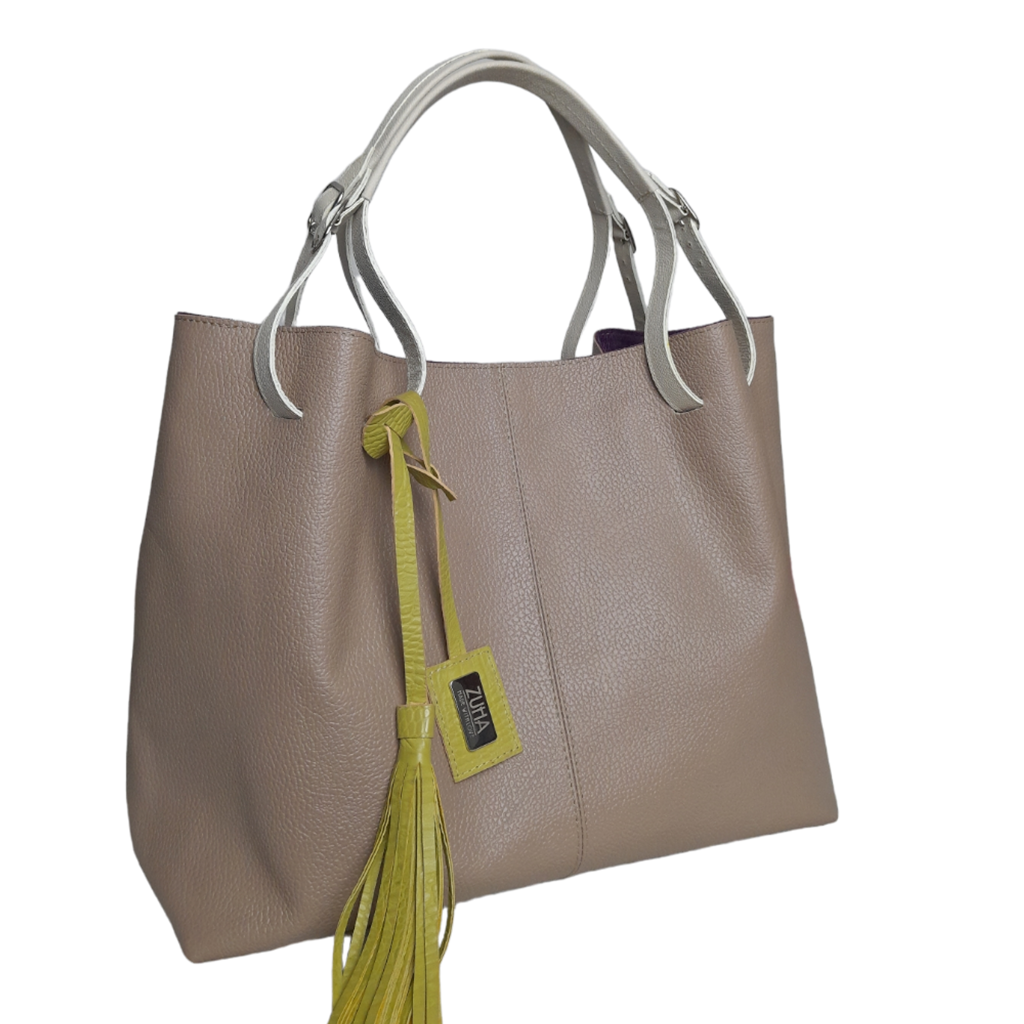 Bolso en cuero para mujer Adelle Taupe 1