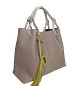 Bolso en cuero para mujer Adelle Taupe - thumbnail 3