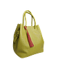 Bolso en cuero para mujer Brigitte reptil verde limon - thumbnail 1