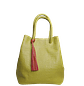 Bolso en cuero para mujer Brigitte reptil verde limon - thumbnail 2