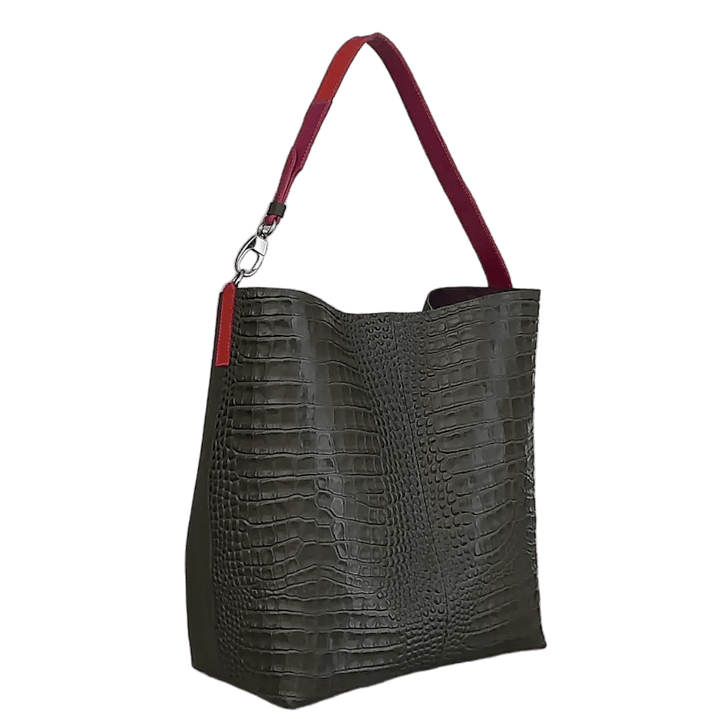 Bolso en cuero para mujer Serenity Glavial verde aceituna 1