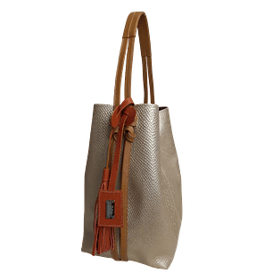 Bolso en cuero para mujer Grace Anaconda Oro peltre