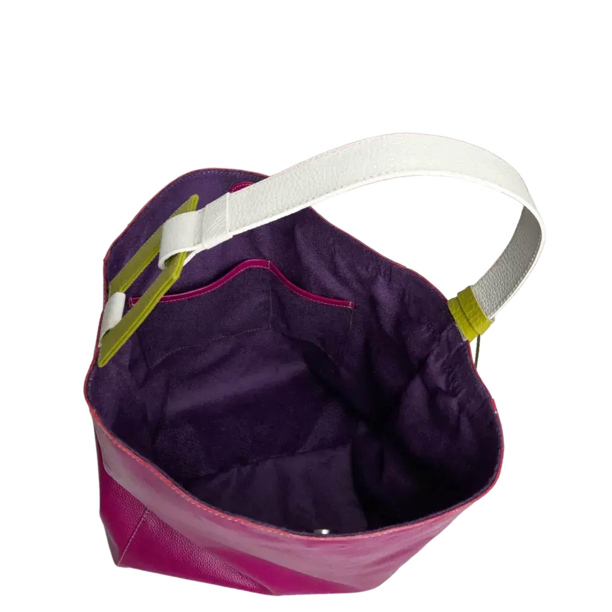 Bolso en cuero para mujer Hannah Fucsia 5