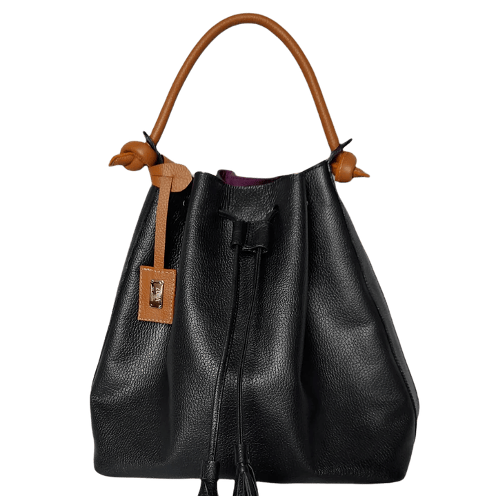 Bolso en cuero para mujer Jade Negro 1