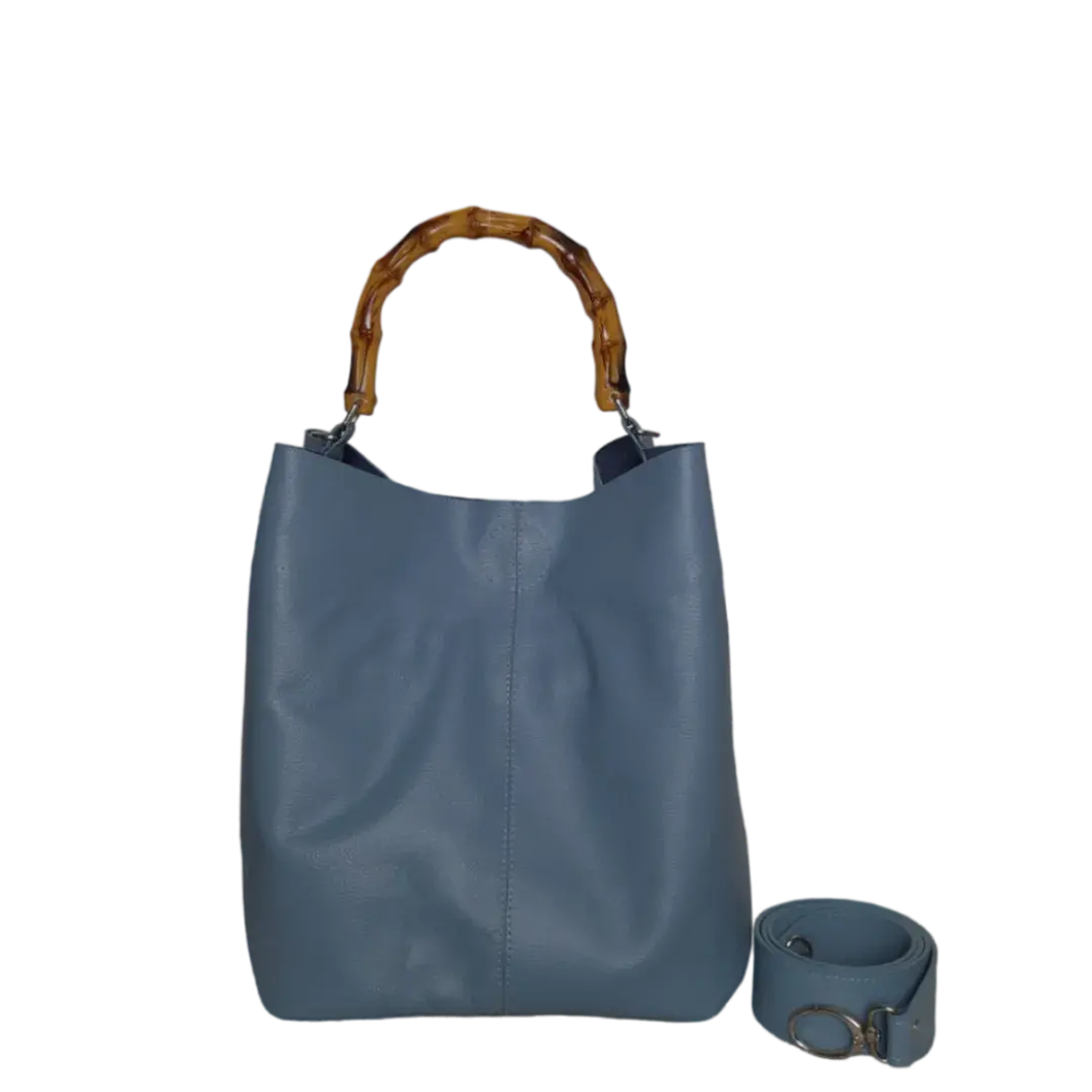 Bolso en cuero para mujer Claire Azul celeste 3