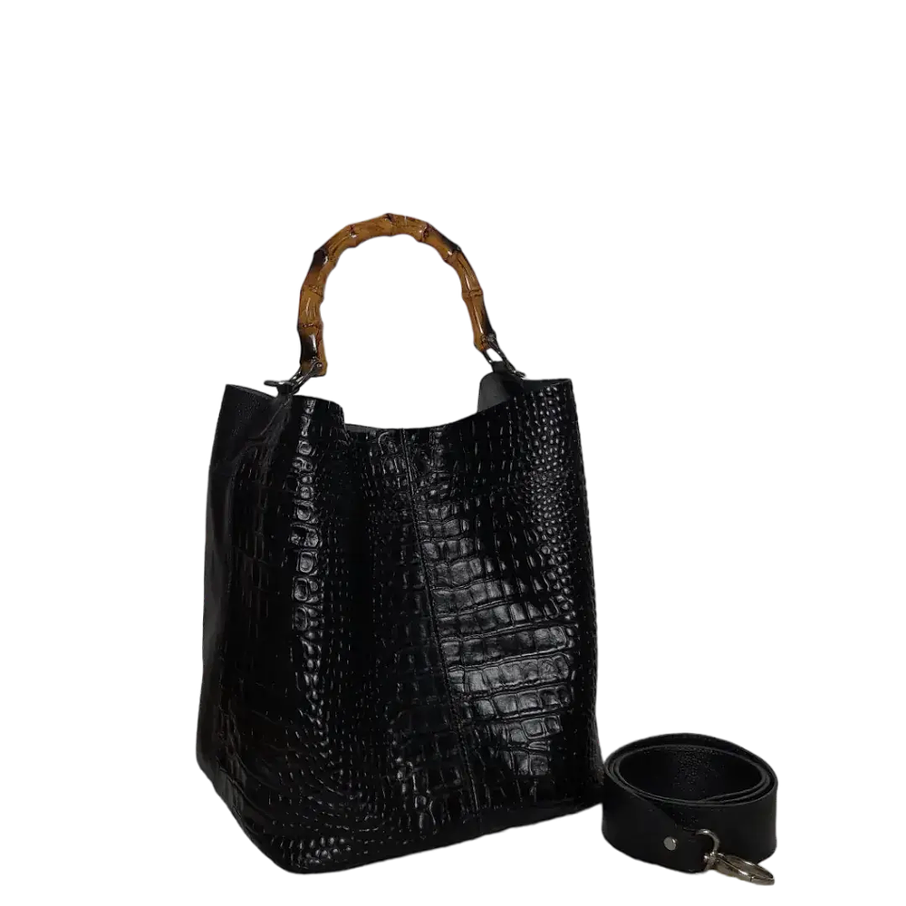 Bolso en cuero para mujer Claire Glavial negro