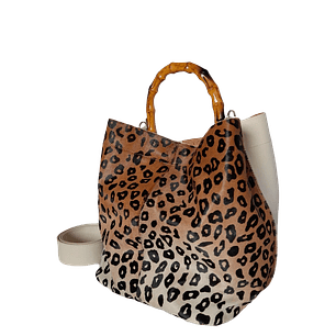 Bolso en cuero para mujer Claire Jaguar y talco