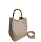 Bolso en cuero para mujer Claire Reptil Nude - thumbnail 3