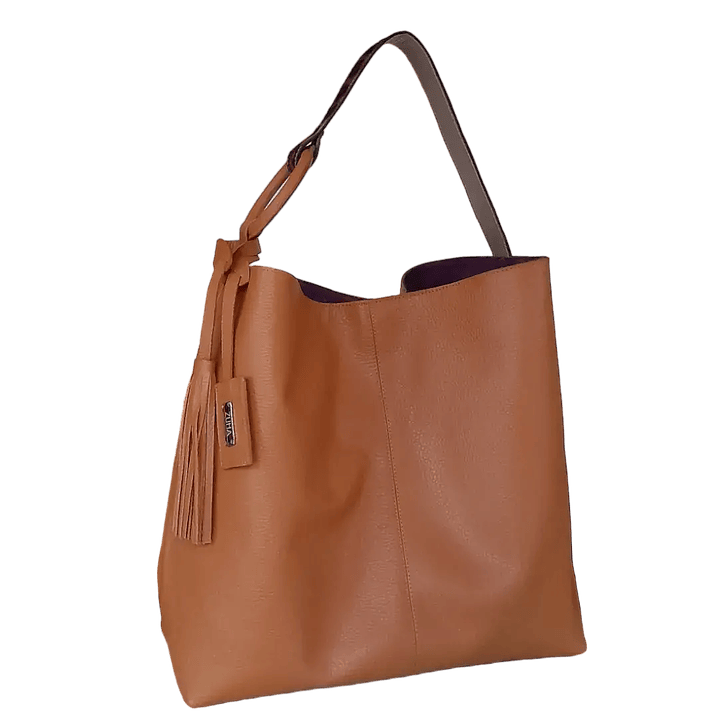 Bolso en cuero para mujer Nora Miel 3