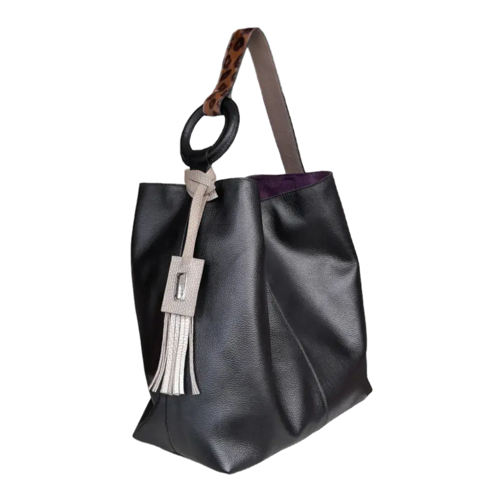 Bolso en cuero para mujer Nora Negro 3