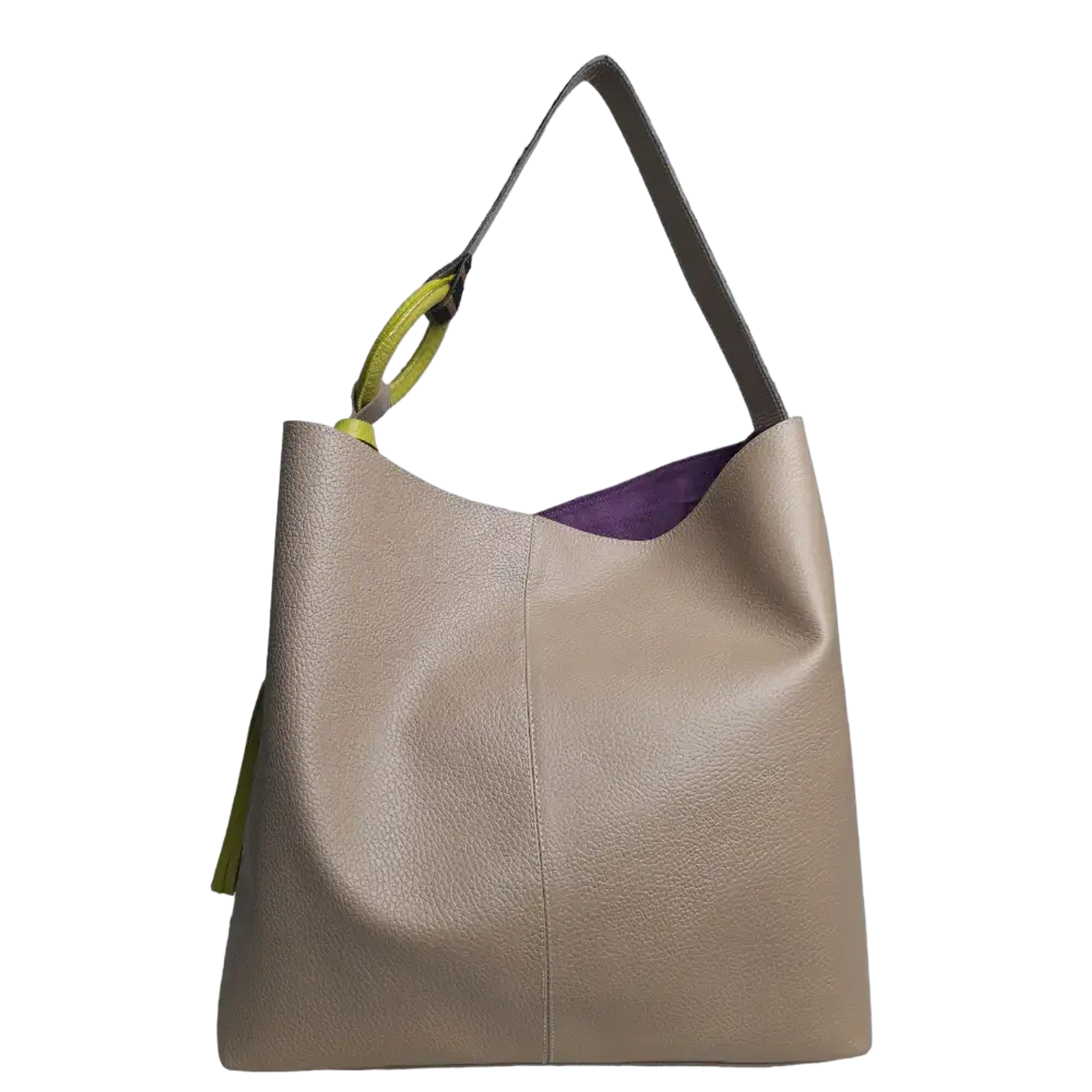 Bolso en cuero para mujer Nora Taupe 1