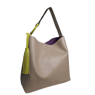 Bolso en cuero para mujer Nora Taupe