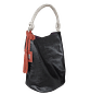 Bolso en cuero para mujer Olivia Reptil negro Negro - Miniatura 1