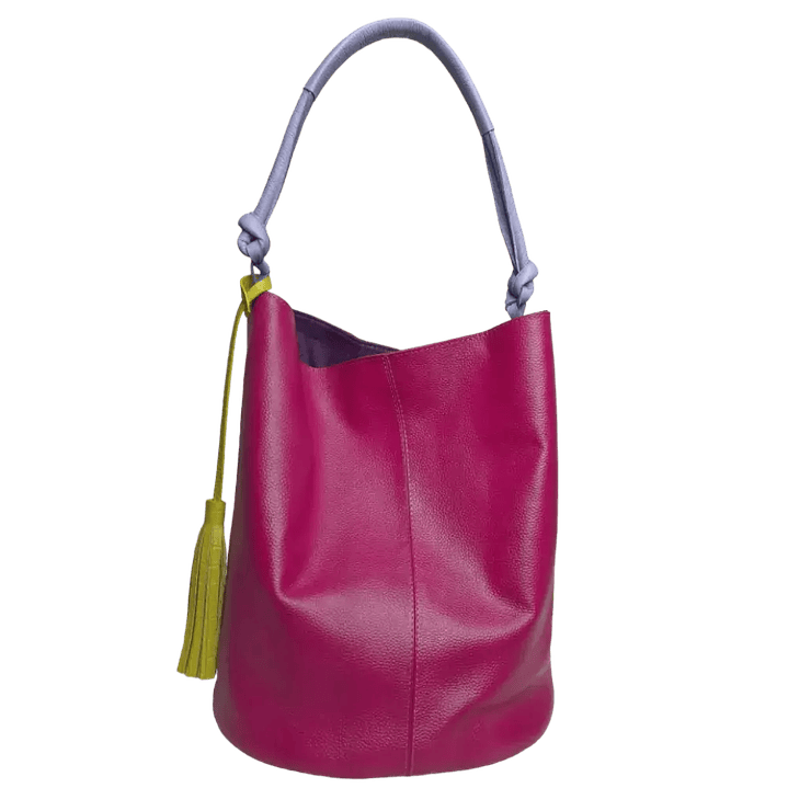 Bolso en cuero para mujer Olivia Fucsia 1